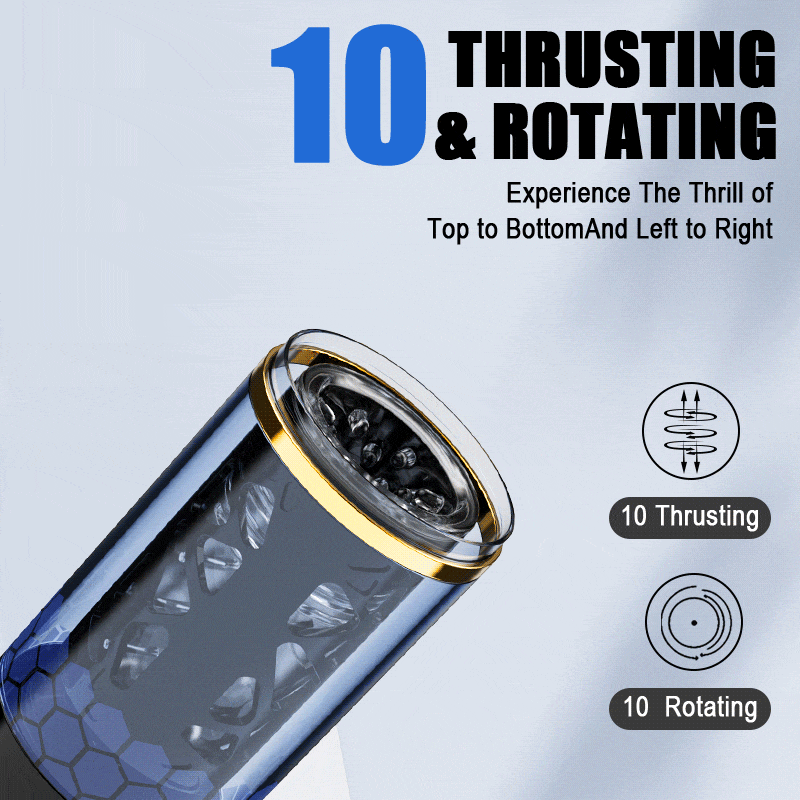 Mayvillage Automatic Rotating & Thrusting Male Masturbator Cup – Hands-Free With Suction Base
